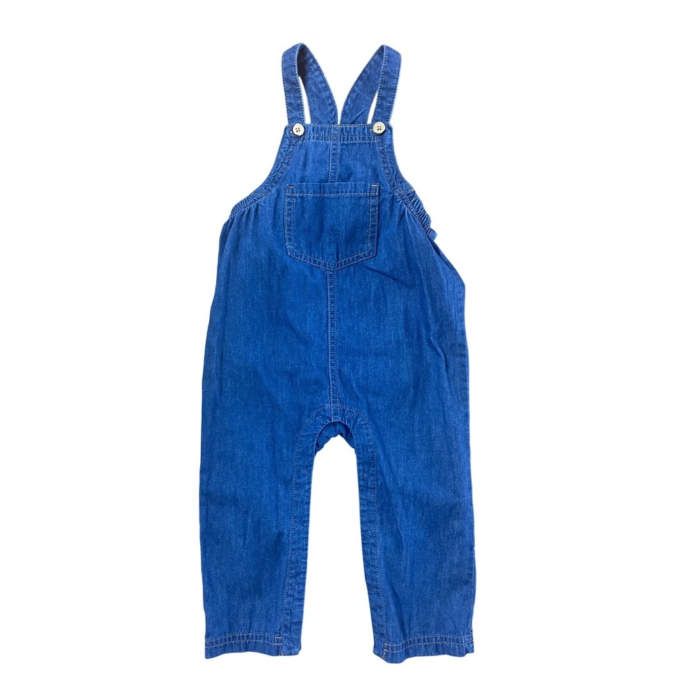 Cat & Jack Baby girl Medium Wash Denim Overalls 18M LRZ09X
